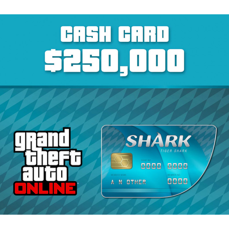 Grand Theft Auto Online - $250,000 Tiger Shark Cash Card PC Activation Code